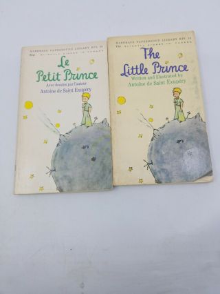 The Little Prince 1943 & Le Petit Prince 1971 Vintage Paperback Classic Books