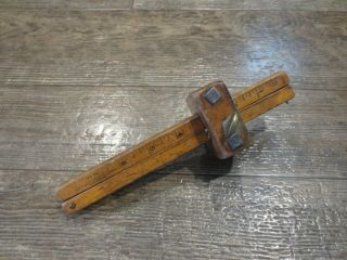 Vintage Stanley No.  72 Wooden Marking Gauge Scribe Carpenters Tool Collectible