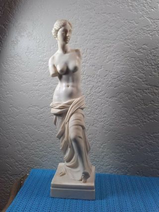 Vintage Semi Nude Greek Goddess Venus De Milo Sculpture By A.  Santini Italy