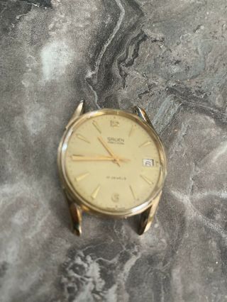 Vintage Gruen Precision 17 Jewels Swiss Made Gold Tone Wristwatch Watch