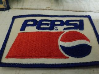 2 Vintage Pepsi Red White Blue Patch 3.  75 x 2.  75 2