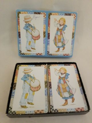 Vintage Holly Hobbie Boy Girl Lyon Full Decks Of Playing Cards 2 Decks Boxed