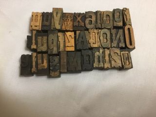 Vintage Printer’s Letterpress Letters And Numbers