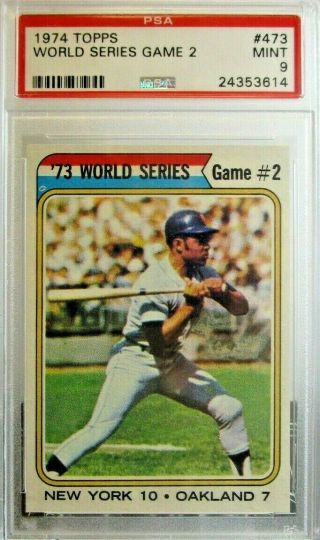 1974 Topps World Series Game 2 473 Oakland A 