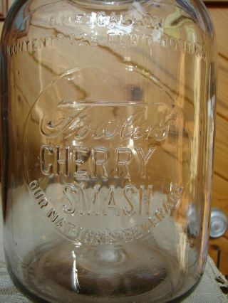 Antique 1 Gallon Jug FOWLER ' S CHERRY SMASH Our Nation ' s Beverage OTTATUCK ONLY 2