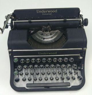 1939 Vintage Antique Underwood Portable Typewriter W/ Case Sn F1231428