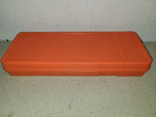Vintage Hoppe ' s 9 Gun Cleaning Kit In Orange Plastic Case - incomplete 2