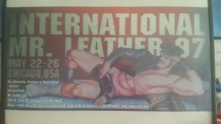 International Mr Leather Posters.  4 Vintage International Mr Leather Posters