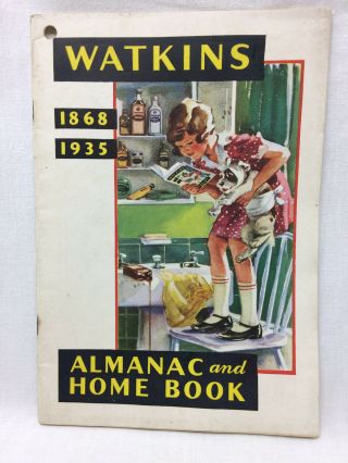 Vintage Watkins 1935 Almanac And Home Book 46 Pages