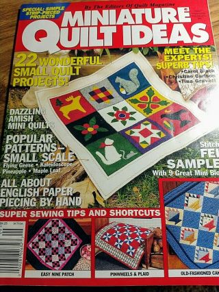 Vintage Miniature Quilt Ideas Magazine; Fall 1996