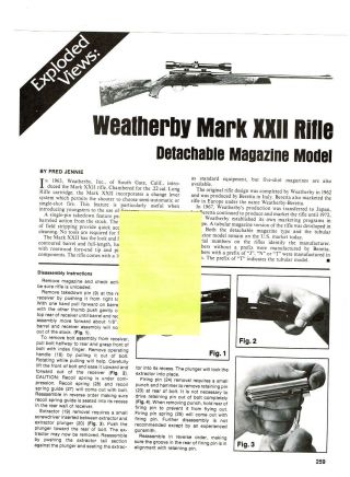 Weatherby Mark Xxii Rifle With Exploded View Parts List Disassembly Inst Ad 1993