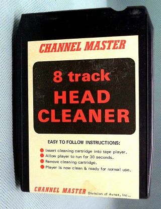 Vintage Channel Master,  8 - Track Tape Head Cleaner Cartridge,  Near