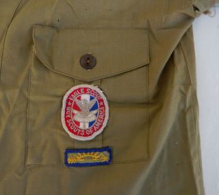 Vtg.  Boy Scouts Of America BSA Youth Shirt W/Eagle Scout Patch Sac. ,  Calif. 3