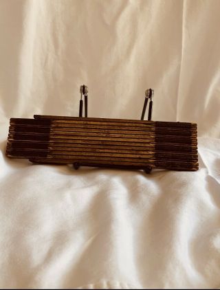 Vintage Lufkin Wooden Extension Rule Folding Ruler 6 Ft Made In Usa