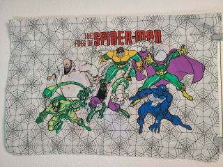 Vintage 1995 Marvel Comics The Foes Of Spider - Man Pillow Case - 2 Sided