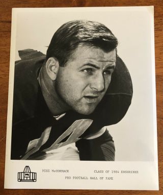 Vintage Nfl Pro Football Hall Of Fame Photo Mike Mccormack Browns