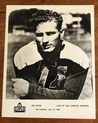 Vintage Nfl Pro Football Hall Of Fame Photo Don Hutson Packers