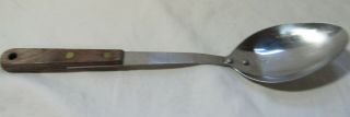 Vintage Robinson Knife Co.  Stainless Steel Wood Handle Stirring Serving Spoon