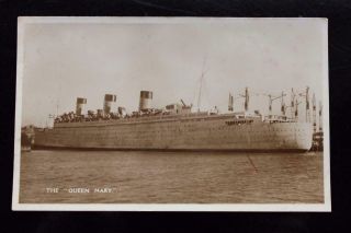 Cunard White Star Line Rms Queen Mary Photo Postcard Fitting Out 1935/6