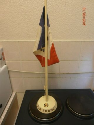 1960s Travel Agent Desk Flag Pennant Air France French Airlines Airways