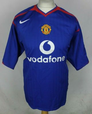 Vintage Manchester United Away Football Shirt 05 - 06 Mens Xl Nike Rare
