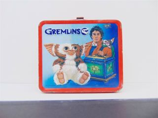 Vintage 1984 Gremlins Warner Bros Metal Lunchbox Aladdin