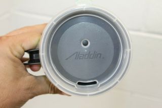 Vintage 20 oz Aladdin Insulated Travel Coffee Cup Mug NEON GREEN w/ lid 2