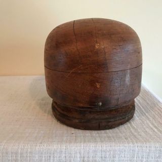 Wooden Block Oval Crown /millinery Wood Block Hat Making /form/mold/brim