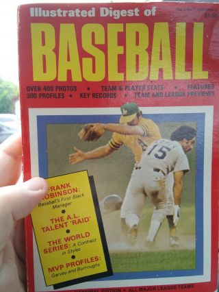 Vintage 1975 Edition Illustrated Digest Of Baseball Pb Pdc 59423 - 5 Vol.  1 No.  7