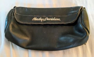 Authentic Vintage Harley Davidson Leather Front Fork/handlebar Tool Pouch Bag