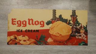Vintage Egg Nog Ice Cream Store Poster