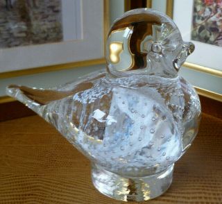 Vintage Murano Bullicante Art Glass Bird Figurine Paperweight