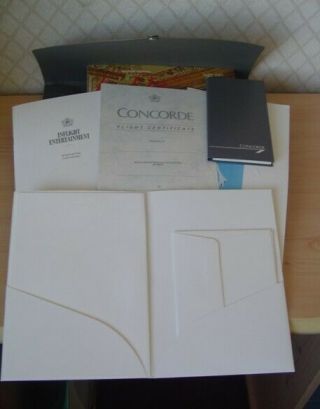 Concorde 1989 In Flight Passenger Wallet - Grey Contents.