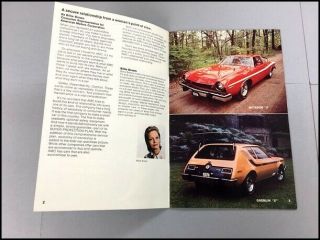 1974 AMC American Motors Vintage Car Sales Brochure Gremlin X Matador Cassini 2