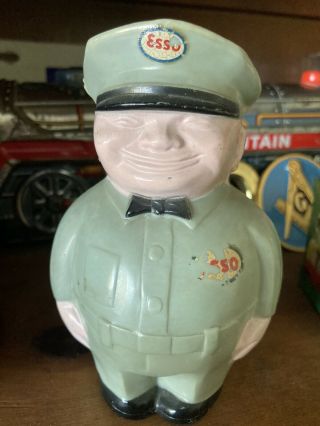 Early Vintage Esso Man Coin Bank Advertising Figure