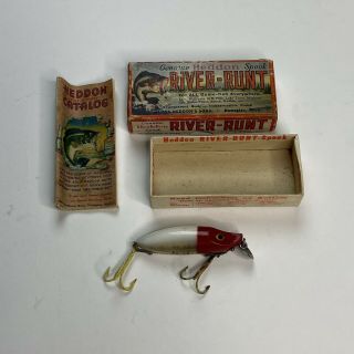 Vintage Heddon Spook Midget River Runt Fishing Lure W/ 9010 Xsk Box & Paperwork