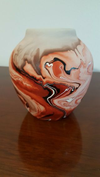 Vintage Nemadji Usa Clay Pottery Vase
