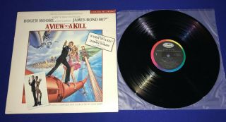 Vintage James Bond 007 View To A Kill Movie Ost Lp Record Vinyl Duran John Barry