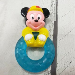 Vintage Disney Toy 1984 Vtg Teething Teether Chew Ring Baby Mickey Mouse
