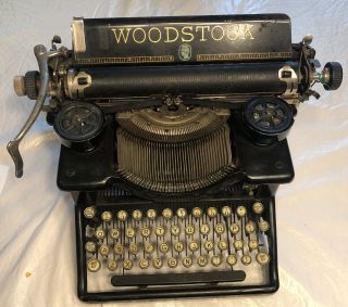 Woodstock Typewriter Model 5 N Early 1900s Antique Vintage Made Usa With Ribbon