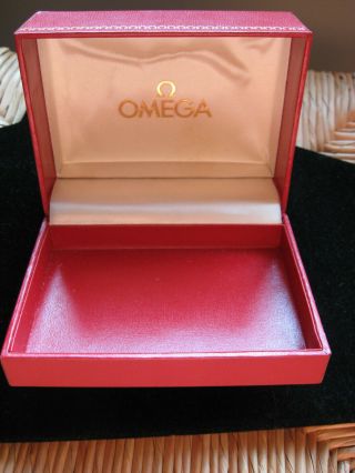 Vintage Red Omega Watch Display Box Incomplete See Photos