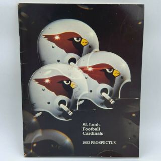 Vintage 1983 St Louis Football Cardinals Prospectus Media Guide Book Nfl Bk6