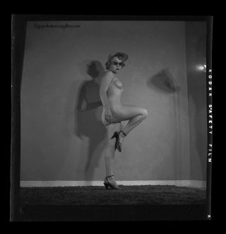 Vintage Bunny Yeager Pin - up Camera Negative High Stepping Nude Ruth Shepard Odd 2