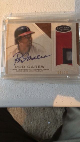 Rod Carew - 2016 Topps Dynasty - Relic Patch Auto Autograph Card /10 Angels Hof