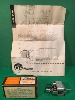 Vintage Pittman Electric Slot Car Motor with Directions 3