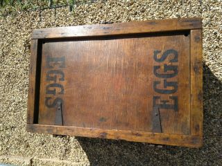 Vintage wooden egg crate advertising box 3