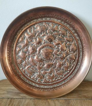 Antique Arts And Crafts Movement Copper Charger