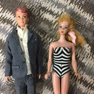Vintage 3 Or 4 Ponytail Barbie Doll Blonde With Extra Vintage Doll