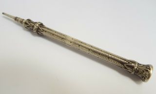 Antique Victorian C.  1850 Sampson Mordan Solid Silver Slide Action Pencil