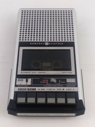 Vintage General Electric 3 - 5152a Portable Cassette Tape Recorder Player -